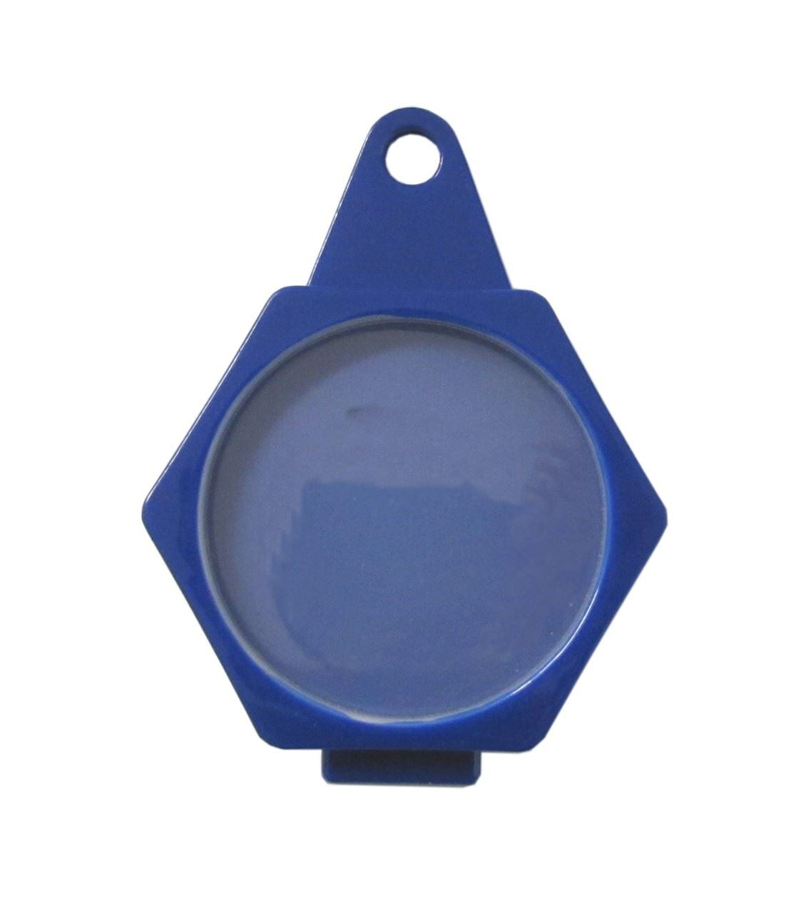 Tax Disc Holder Hexagon Plastic Folder Over Blue (Per 12)