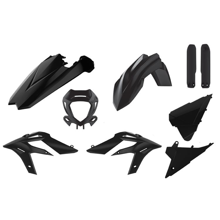 POLISPORT PLASTIC KIT + FORK GUARDS BETA X-TRAINER 250-300 2015-2019, BLACK