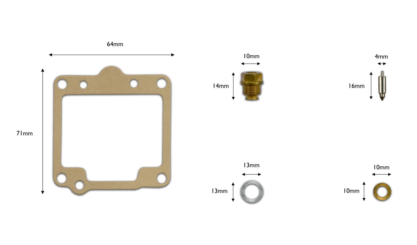 Carb Repair Kit Yamaha XS400 D-F SOHC, XS400 DOHC, XS750 78-79, XS1100E,F 78-79