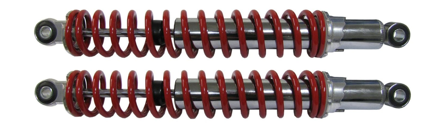 Shocks 400mm Pin+Pin up to 200cc in Red (Pair)