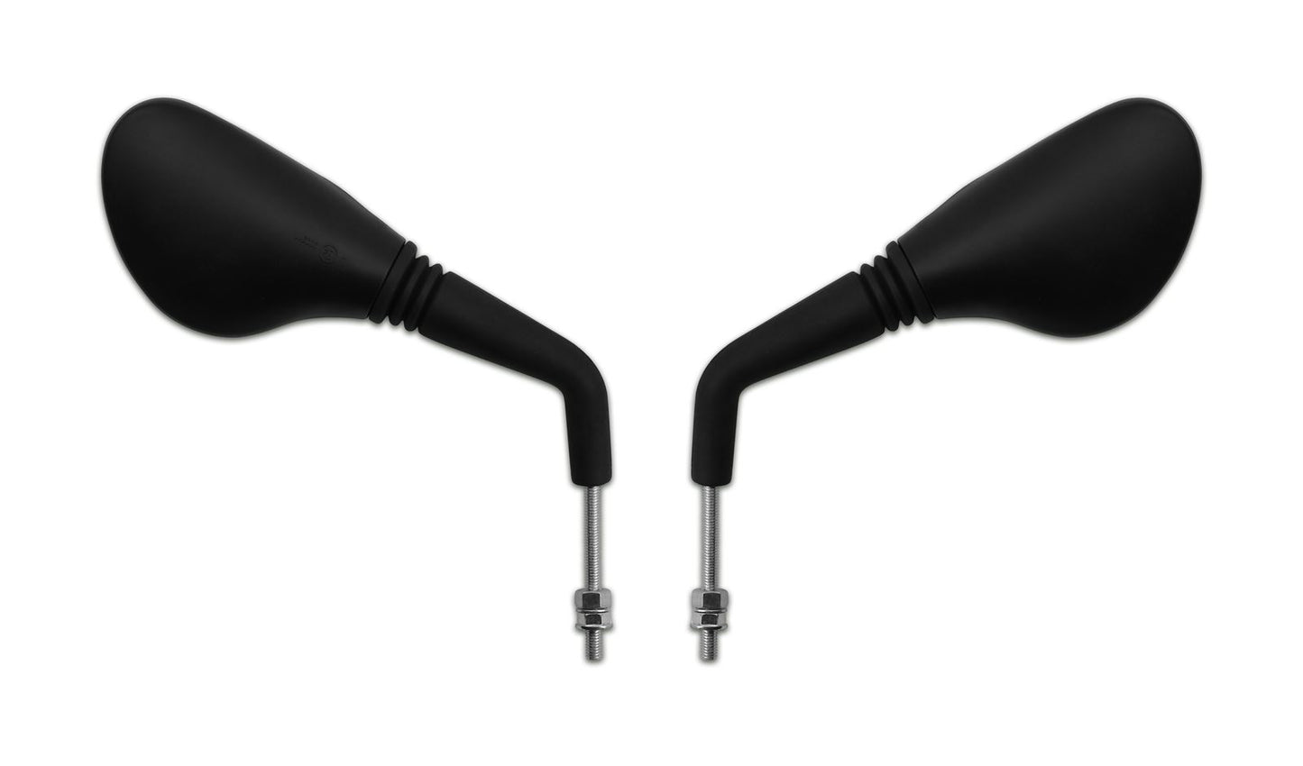 Mirrors 8mm Black Rounded Left & Right Peugeot Speedfight 97