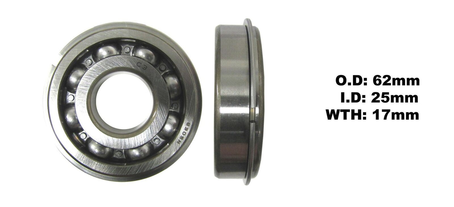 Bearing 6305NR(I.D 25mm x O.D 62mm x W 17mm)