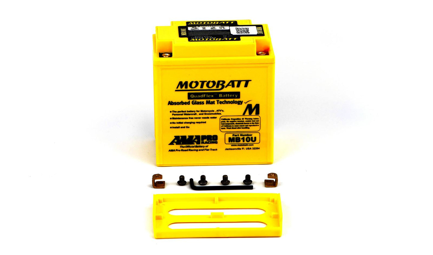Motobatt Battery MB10U 12v 15.4Ah (20Hr) CCA:175A 12N103A & B, YB10LA2 L:135mm x H:155mm x W:90mm