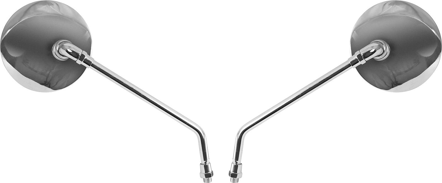 Mirror Left & Right 10mm Chrome Round Yamaha Thread