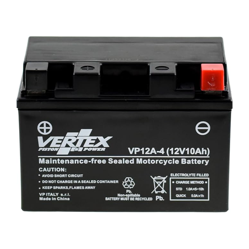 Vertex VP12A-4 Battery replaces CT12A-BS (L:150 mm x W:87 mm x H:107 mm)
