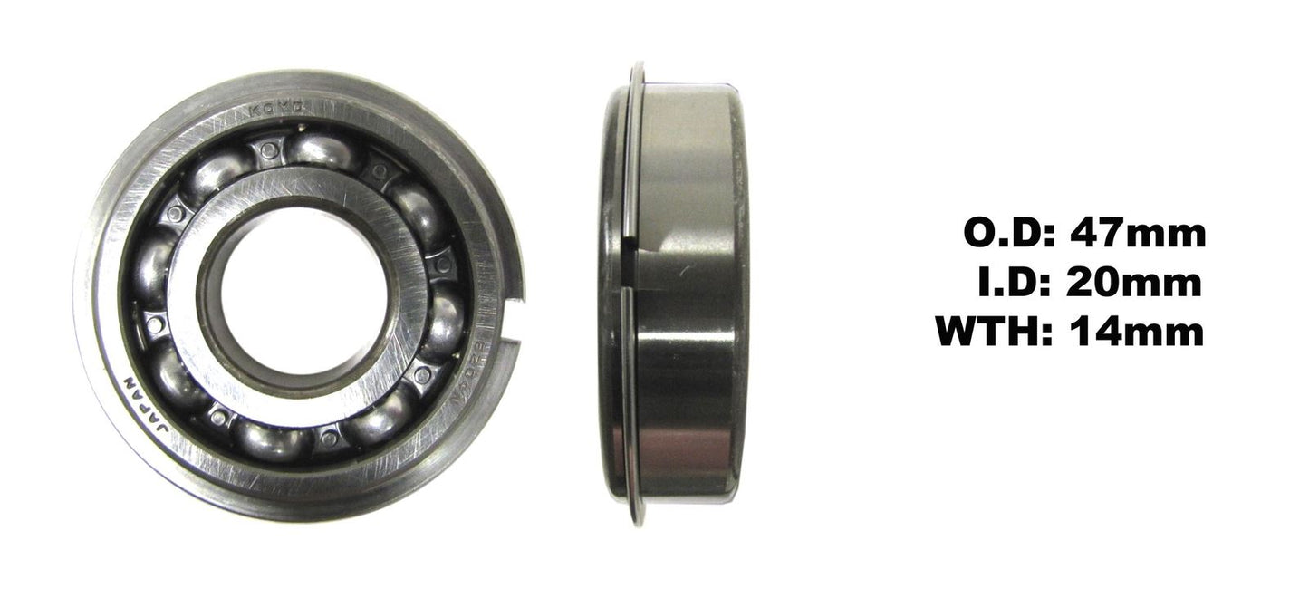 Koyo Bearing 6204-NR-C3 (ID:20mm x OD:47mm x W:14mm)
