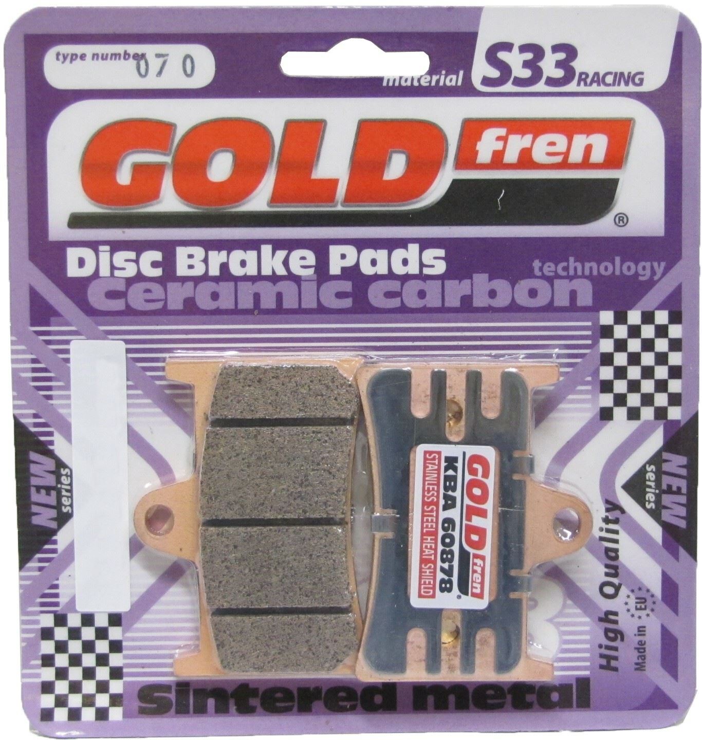 Goldfren Brake Pads S33-070, FA168, FA252, FA380, VD9002