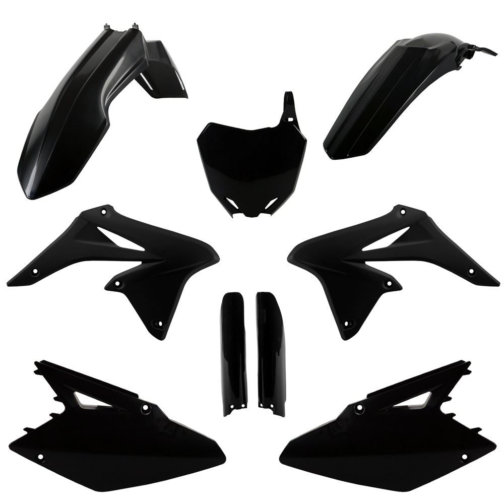 POLISPORT PLASTIC KIT + FORK GUARDS SUZUKI RM-Z250 2010-2018, BLACK
