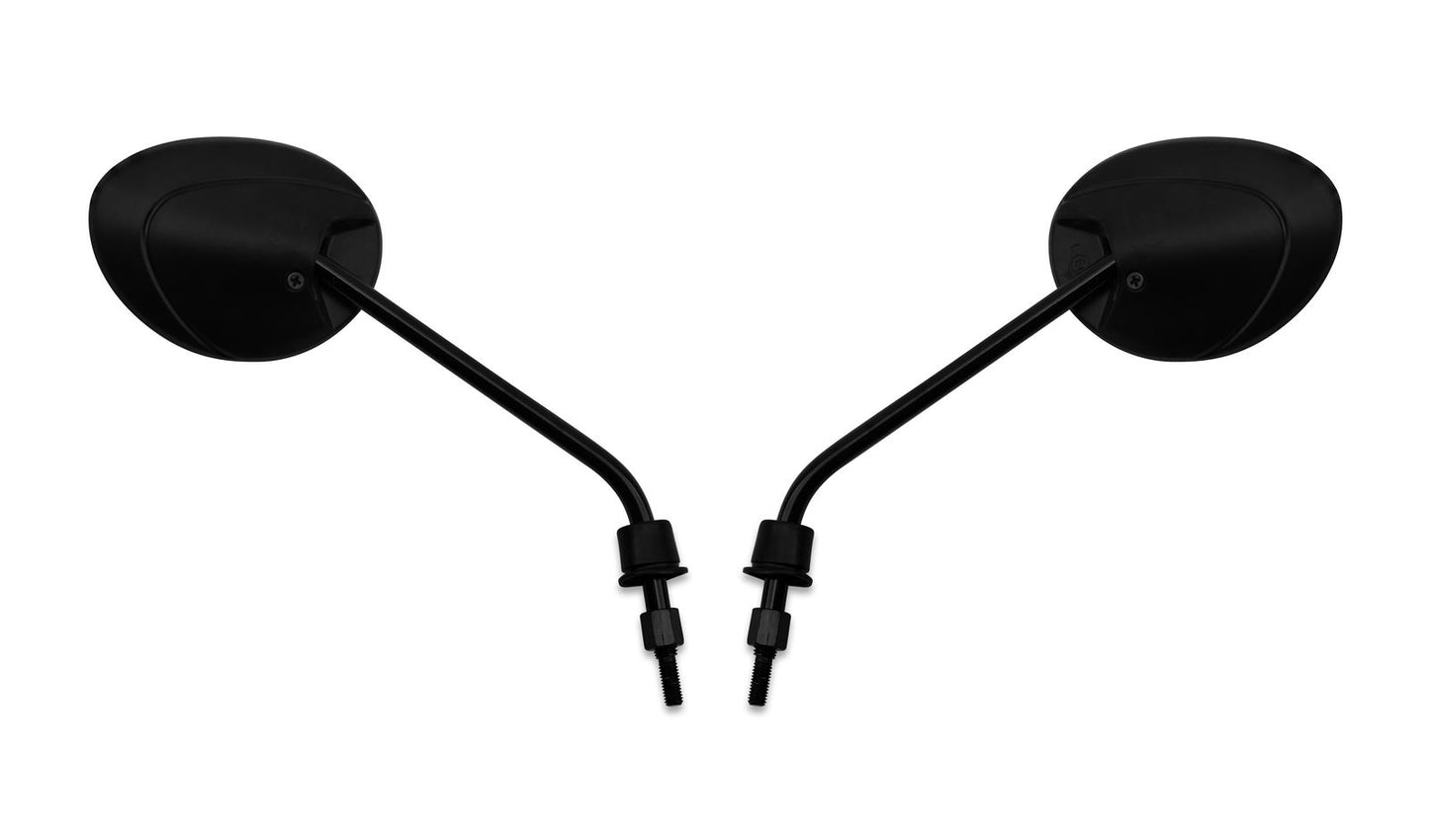 Mirrors Left & Right 8mm Black Round Piaggio Zip