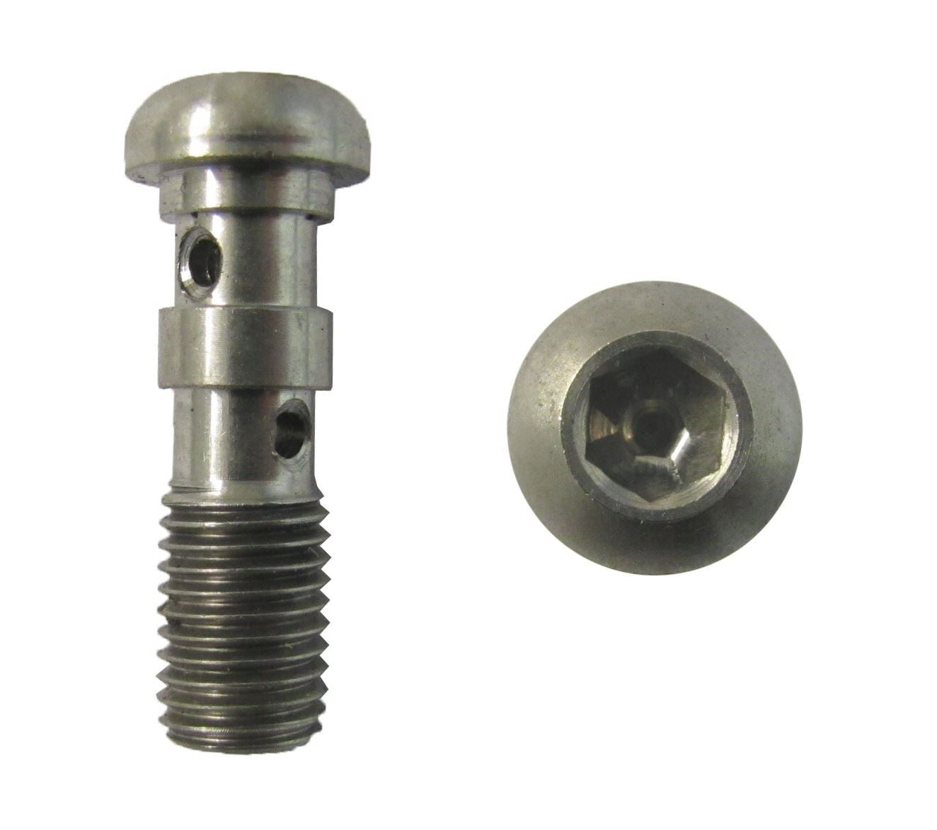 Stainless Steel Banjo Bolt 10mm x 1.25mm Double (Allen Head)