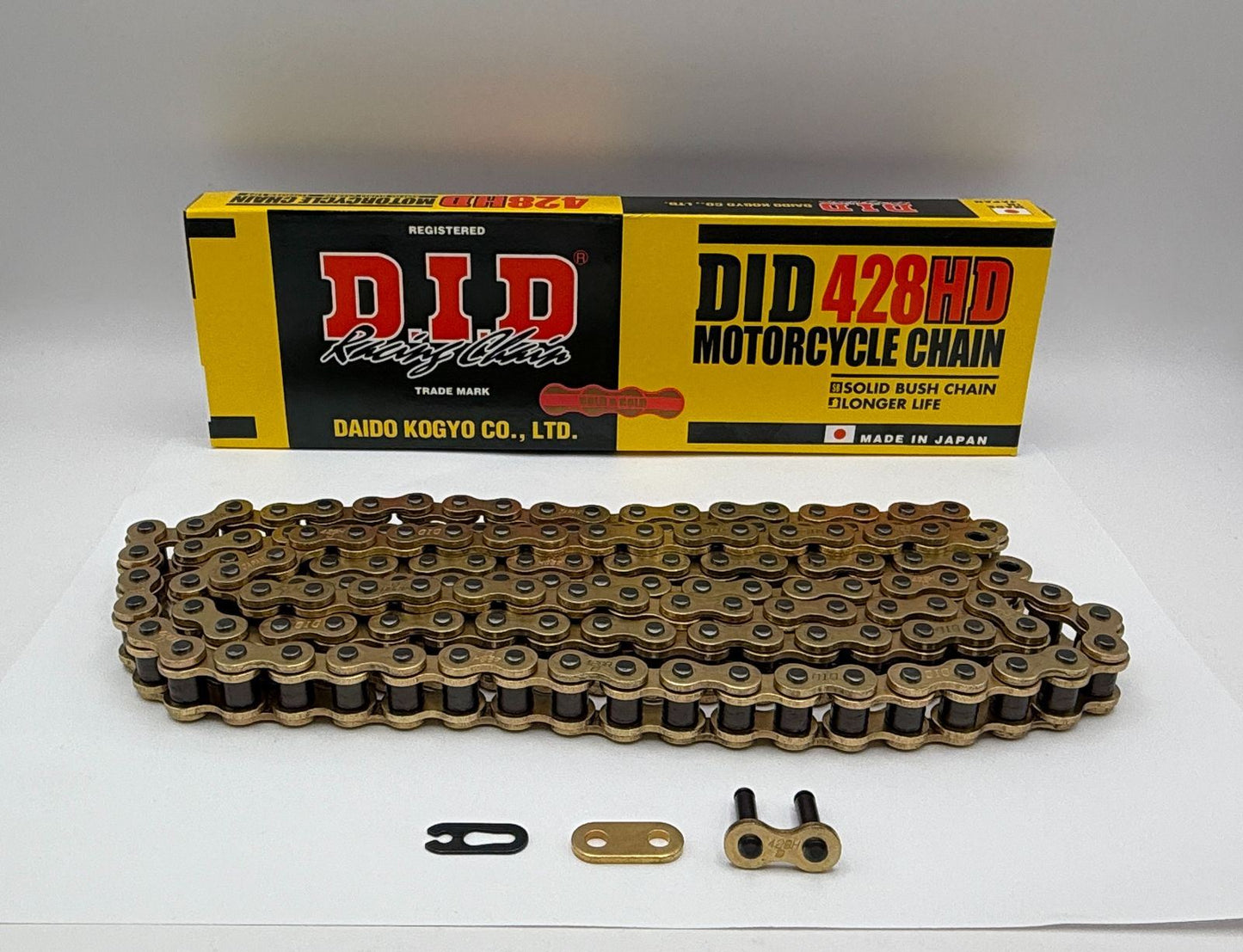 DID Chain Heavy Duty Gold (G&G) HD 428-114L (23.3KN) (RJ Split Link)
