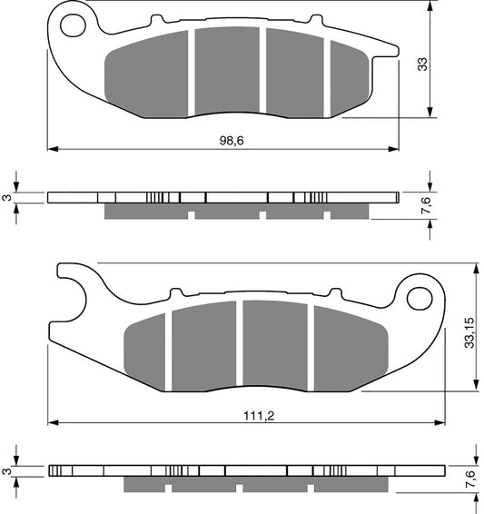 Goldfren Brake Pads AD278, FA465, SBS859