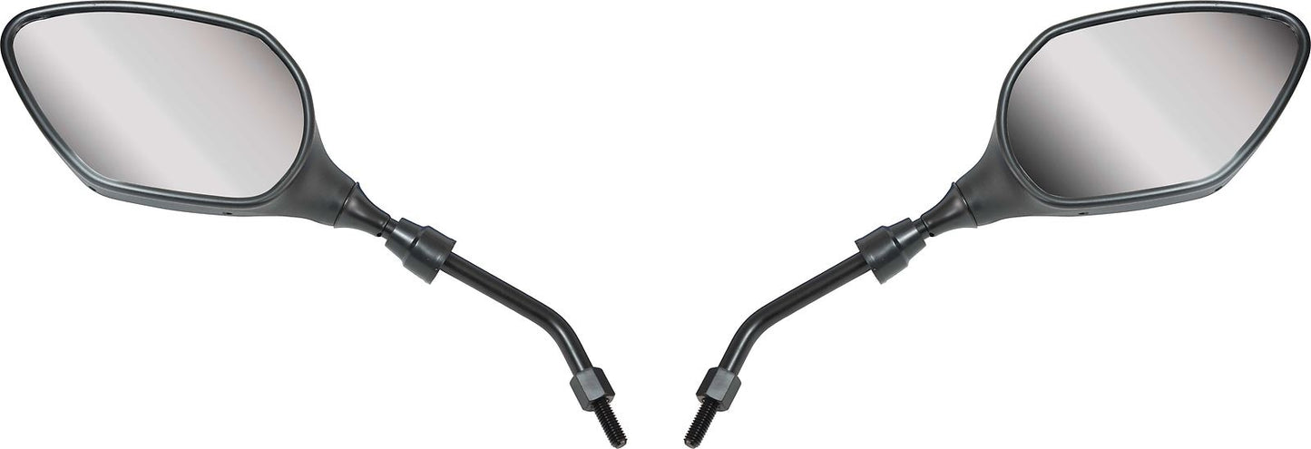 Mirrors 8mm Black Kaw Style Left & Right Black