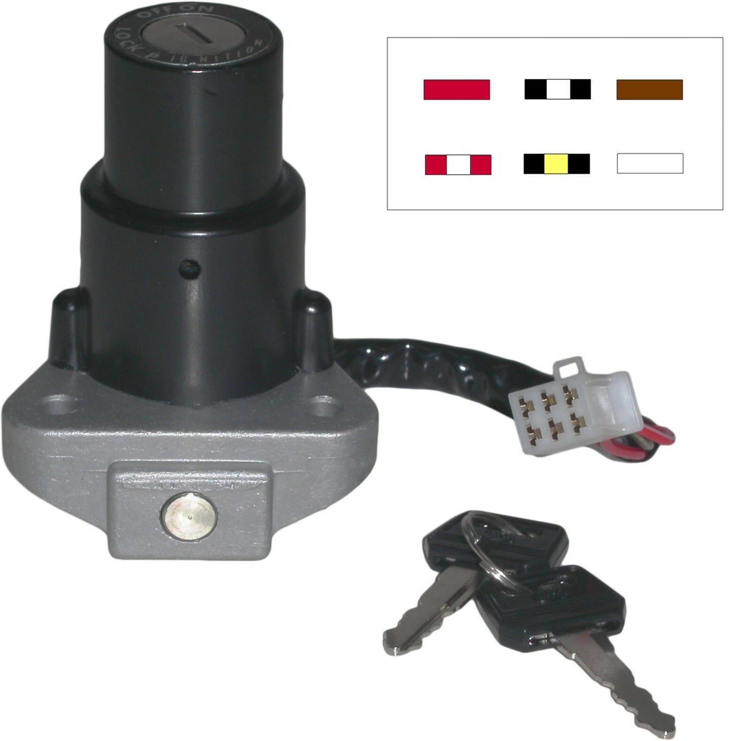 Ignition Switch Kawasaki AR125, KMX125, GPZ305 83-01 (6 Wires)