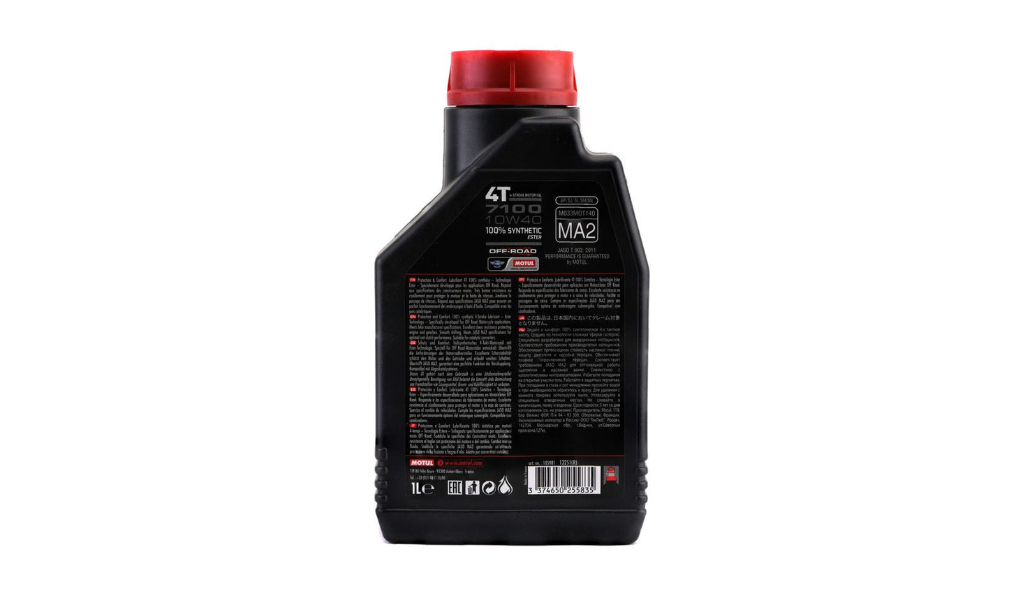 Motul 7100 10w40 4T 100% Synthetic (Off Road)