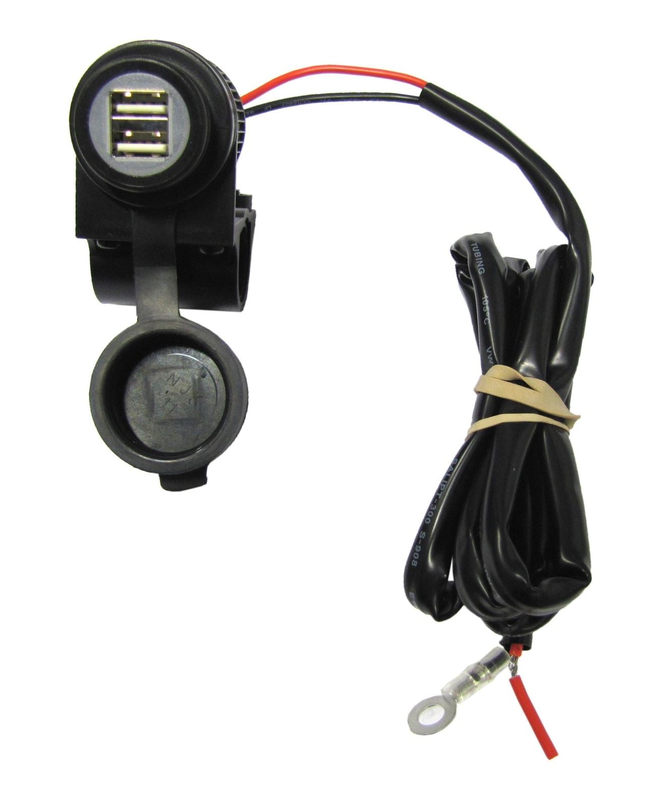 Clamp On Handlebar USB SOCKET For Motorcycles PHONE CHARGER