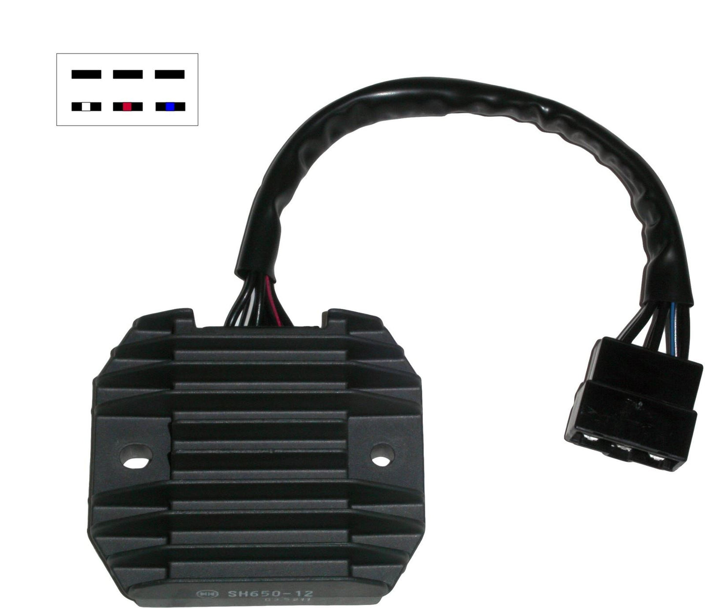 TourMax Regulator/Rectifier Kawasaki ZX6R G1-2, VN800 95-06 6 Wires SH650-12 OE Ref: 21066-1099