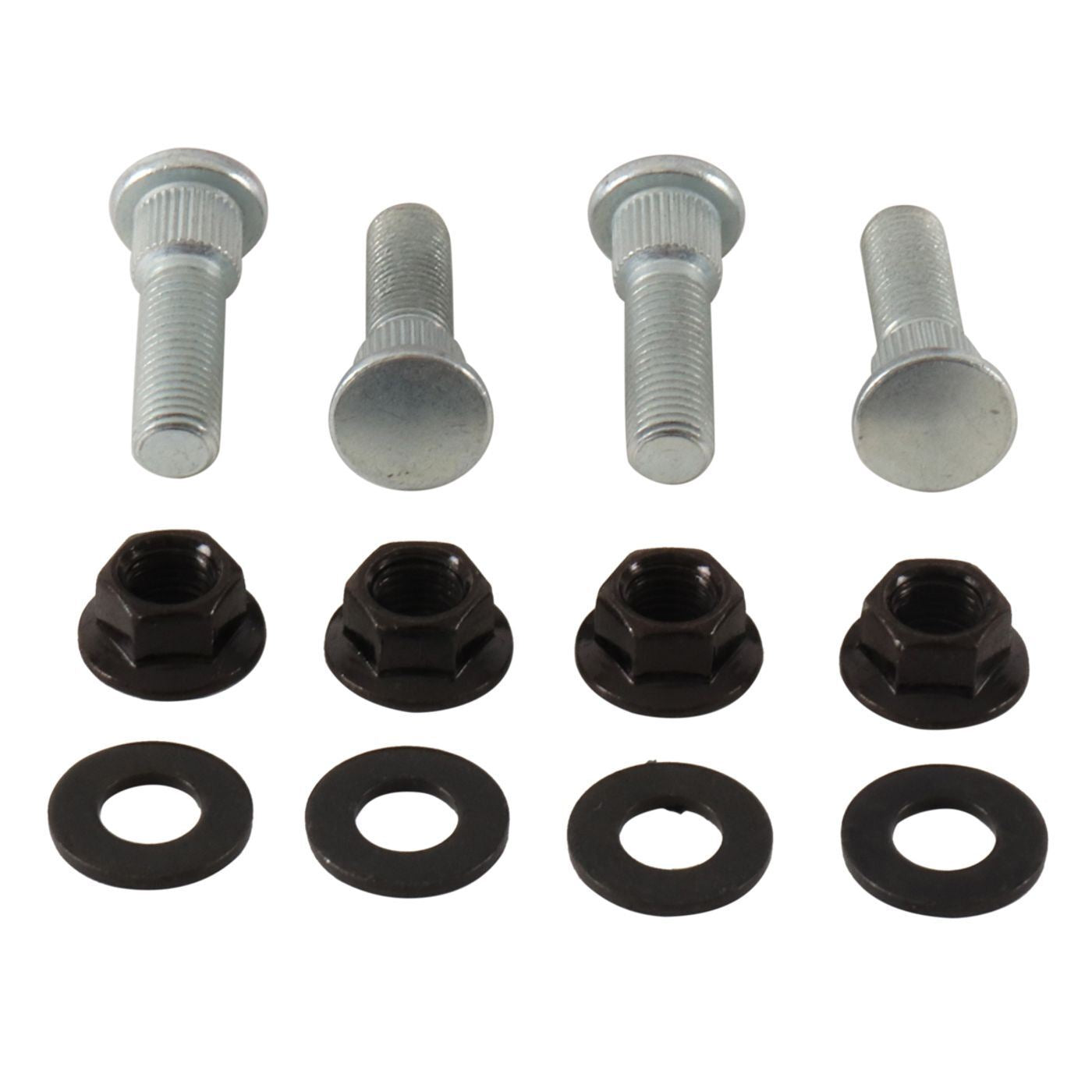 Wheel Stud and Nut Kit Front Yamaha YFM350 Raptor 04-06, YFM350 Warrior 89-04, YFM660R Raptor 01-05, YFS200 Blaster 95-06, YFZ350 Banshee 90-06, YFZ450 04-05, Wheel Stud and Nut Kit Rear Yamaha YFM350 Raptor 04-06, YFM350 Warrior 89-04, YFM660R R
