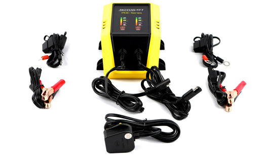 Motobatt PDC2x2A Dual Bank Battery Charger, 9 Stage 2.0A