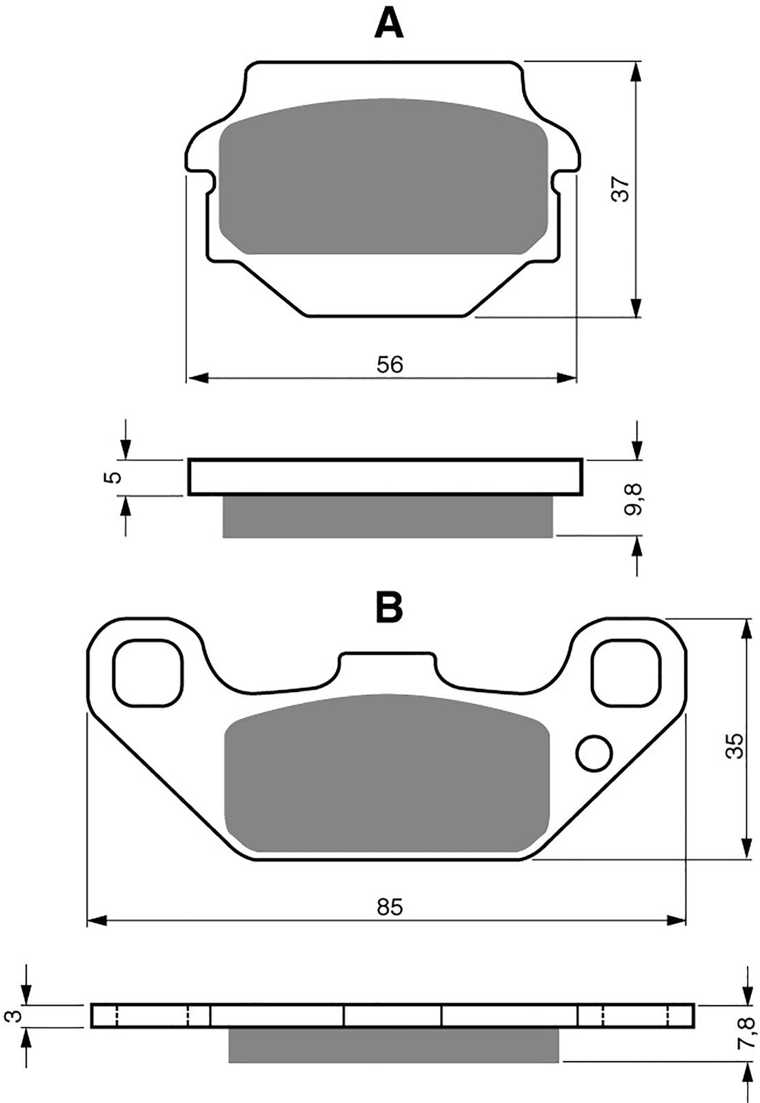 Goldfren Brake Pads AD091, VD332, FA128, FDB2013
