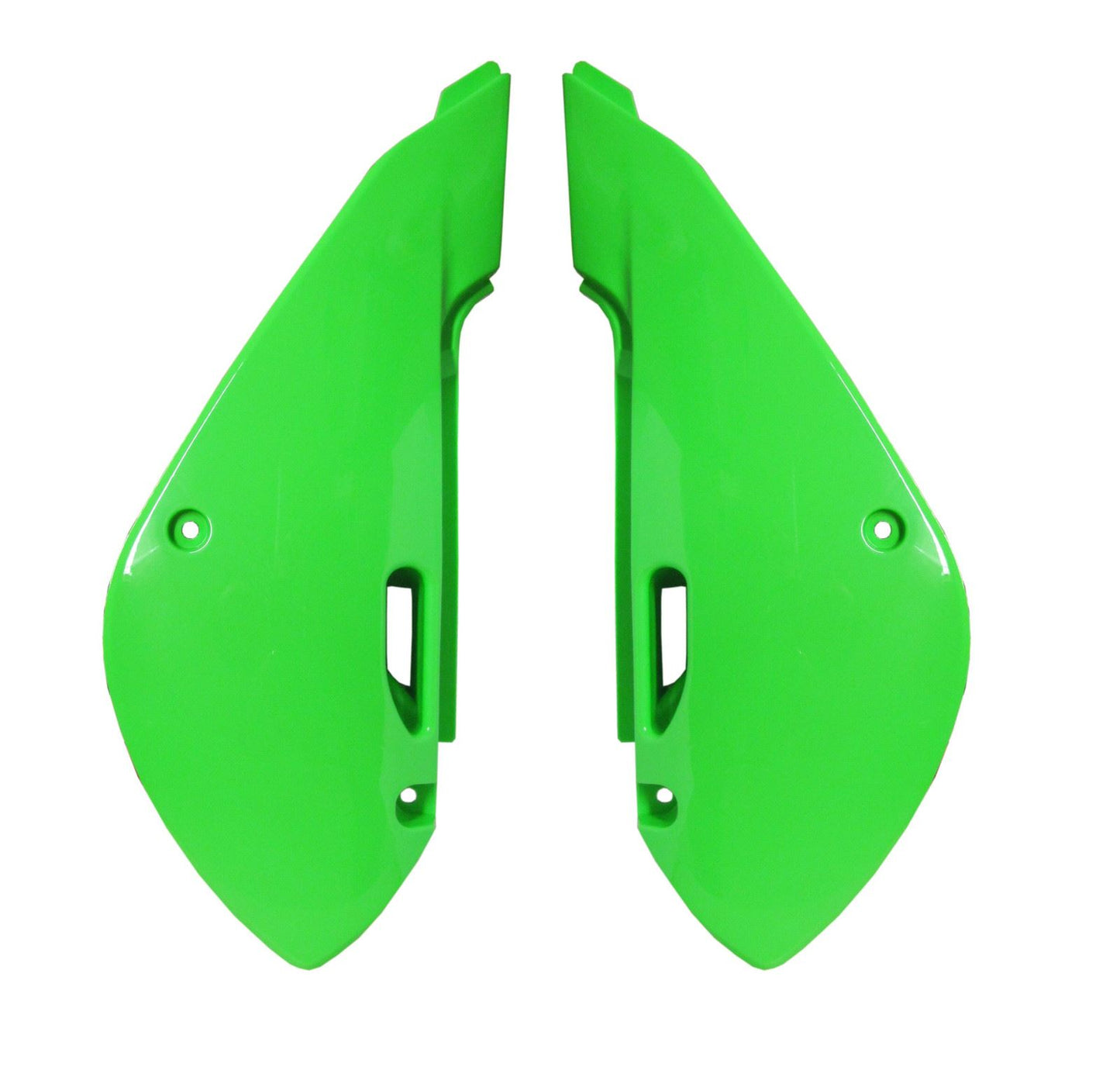 Side Panels Green Kawasaki KX65 00-12 KLX110 02-09,RM65,DR (Pair)