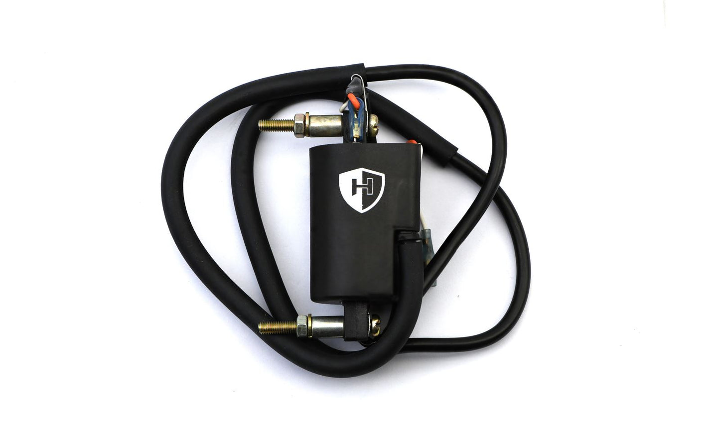 Ignition Coil 6v Points Twin Lead 2 Wires (90mm Centres) (P:1.84Oh, S: 17.00KOh)