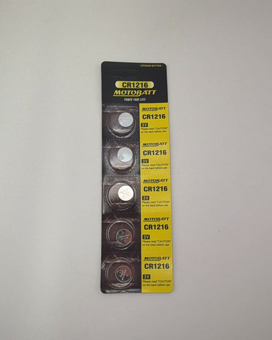 Motobatt CR1216 3.0v 25mAH Lithium Button Cell Batteries