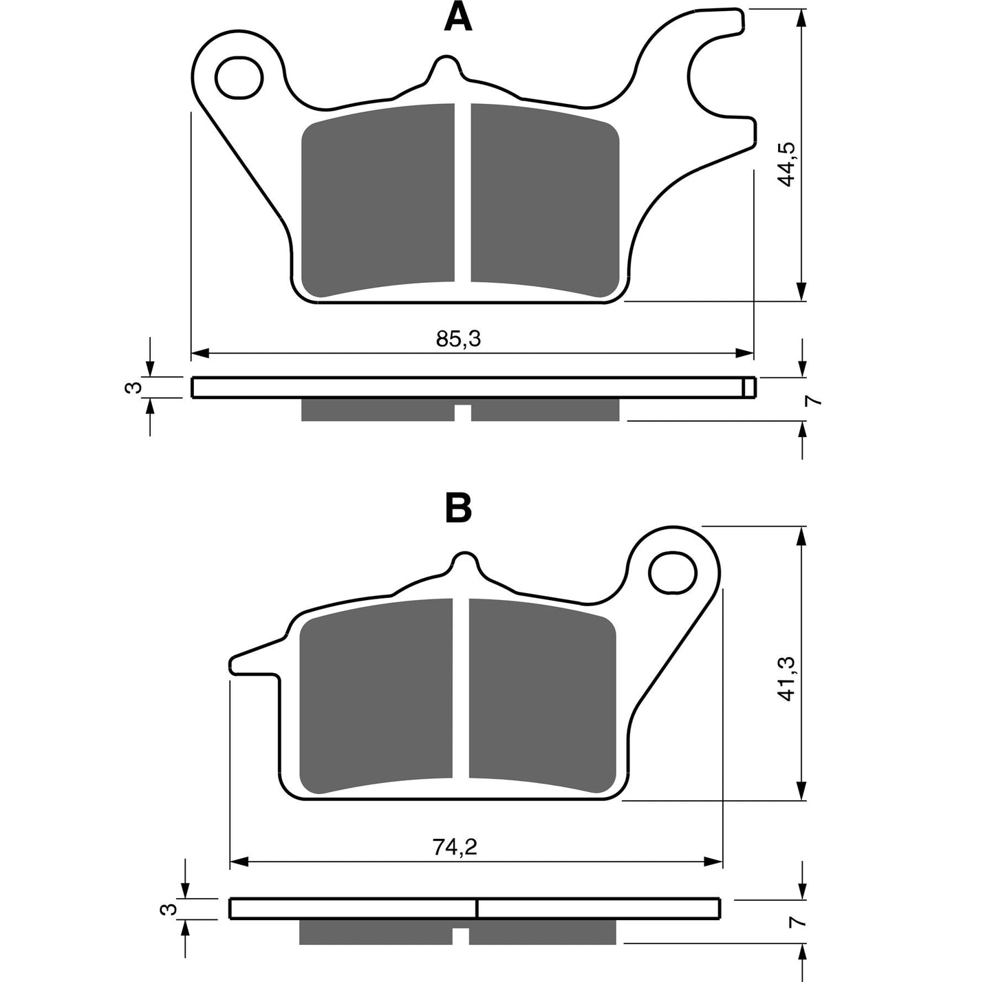 Goldfren Brake Pads K5-336, FA625 as fitted Honda AFS110 12-13 Front
