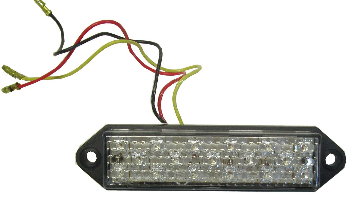 Complete Taillight LED Clear Lens Adhesive/Bolt 30mm x 95mm