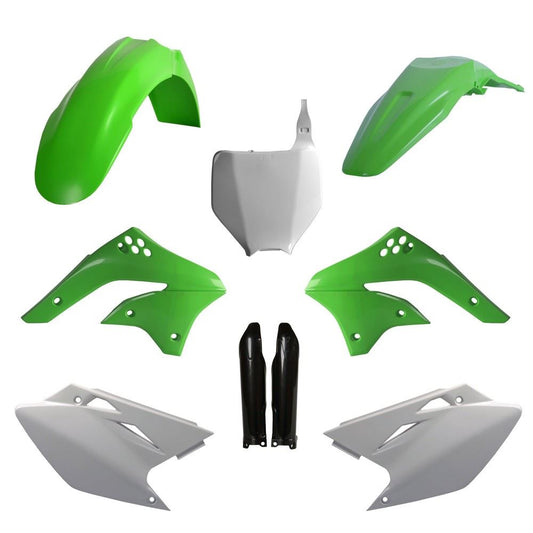 POLISPORT PLASTIC KIT + FORK GUARDS KAWASAKI KX450F 2006-2008, OEM STYLE