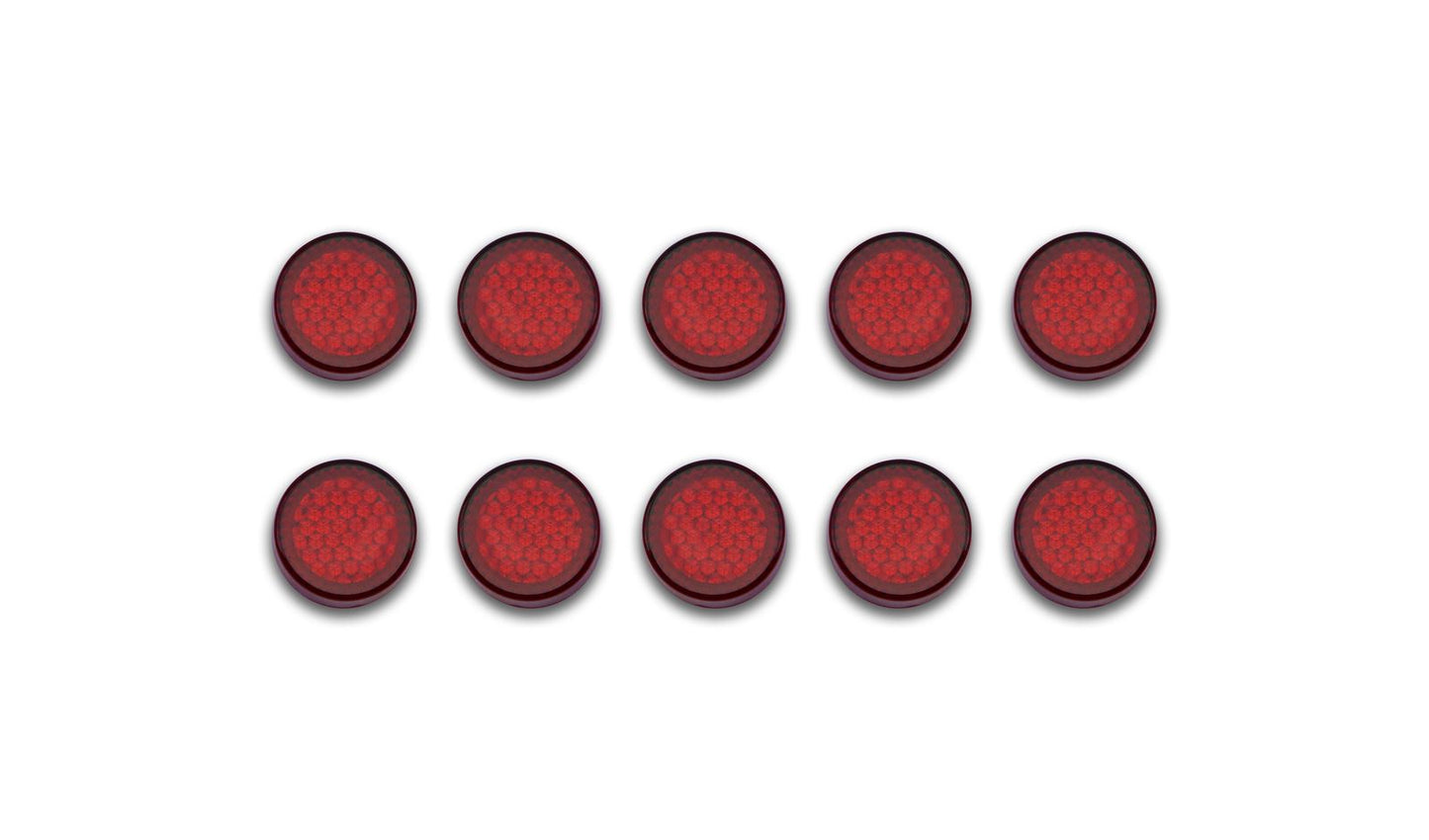Reflector Red Round Stick-On OD 20mm