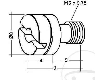 Brass Jets Mikuni 120 (8mm Head Size, 5mm Thread, 0.75mm Pitch) Per 5
