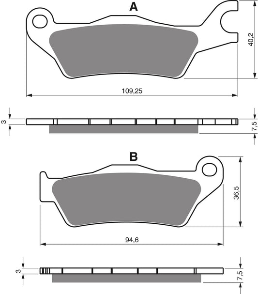 Goldfren Brake Pads AD381 Suzuki GSX150 17