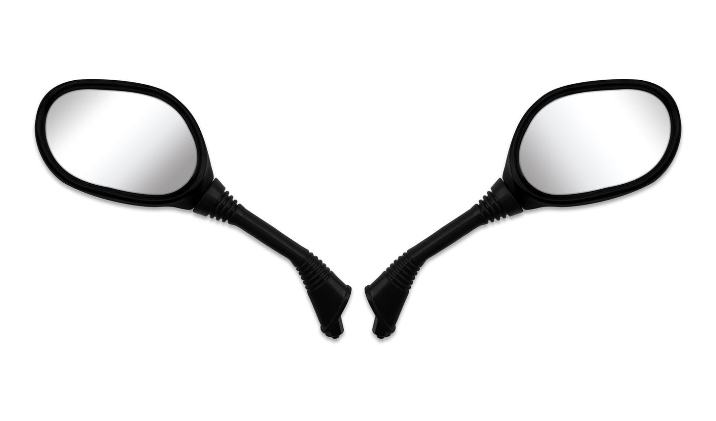 Mirrors Left & Right 8mm Black Rectangle Scooter Benelli Yamaha Thread