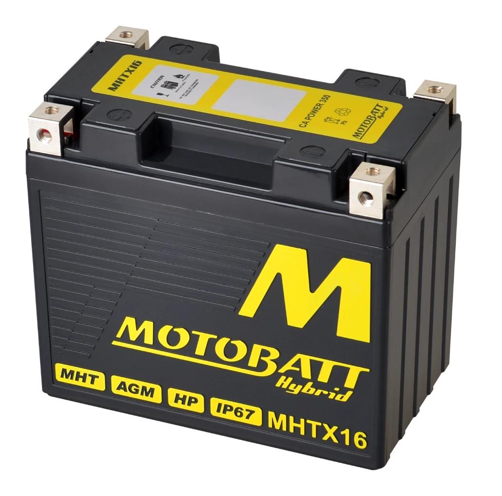 Motobatt Hybrid Battery MHTX16 Lithium, Lead Acid Hybrid 12v CA:350A L:151 x H:130 x W:87