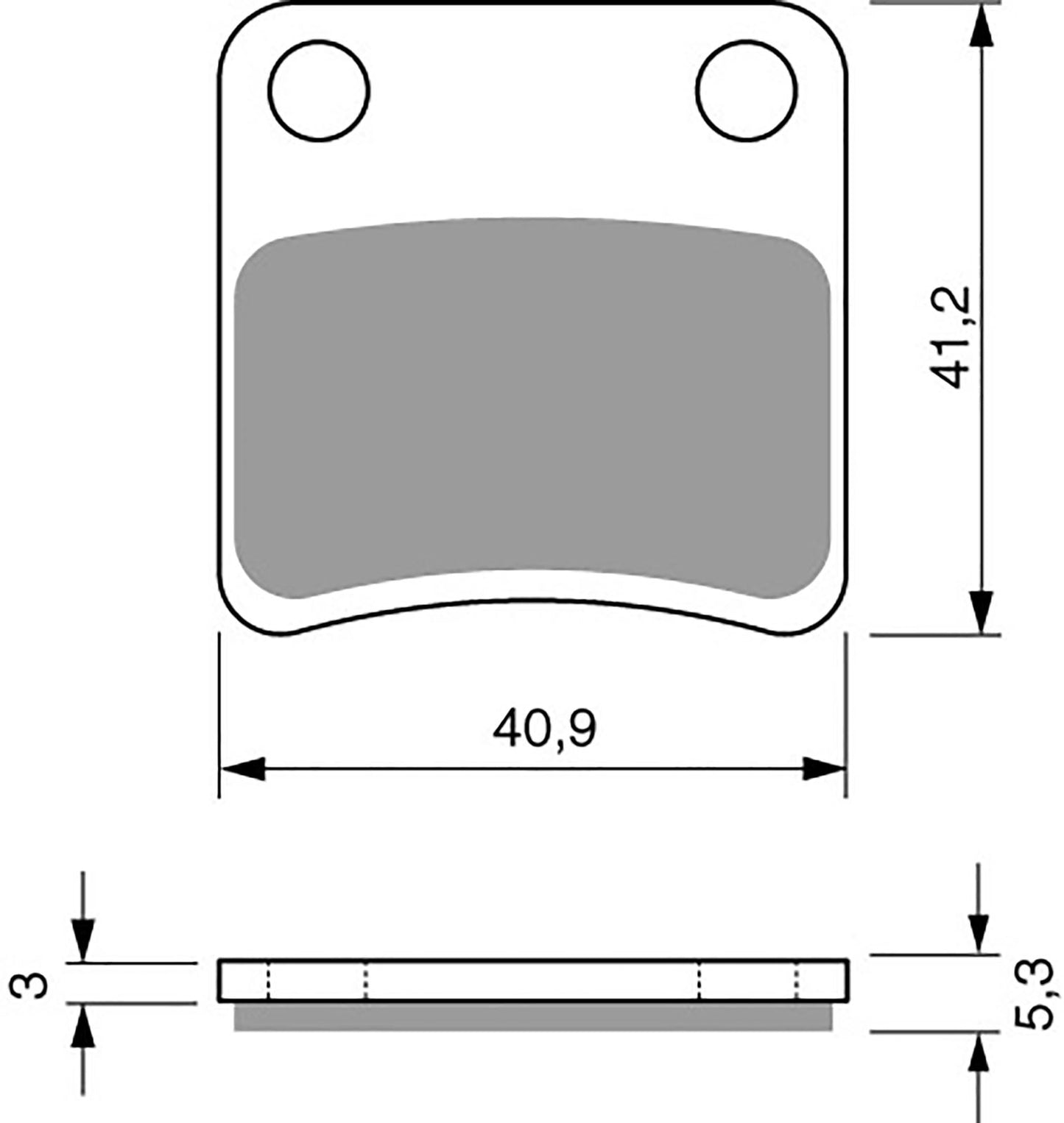Goldfren Brake Pads AD303 (5.3mm) FA257/2