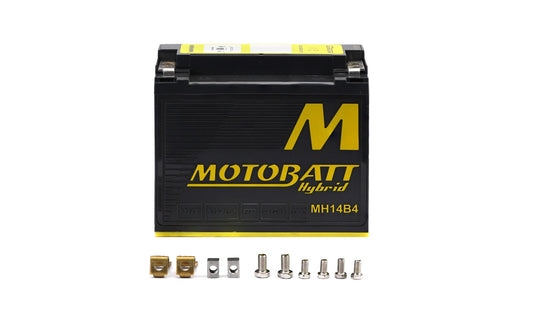 Motobatt Hybrid Battery MH14B4 Lithium, Lead Acid Hybrid 12v CA:330A L:150 x H:130 x W:70 (When Out S/S To 501126MH)