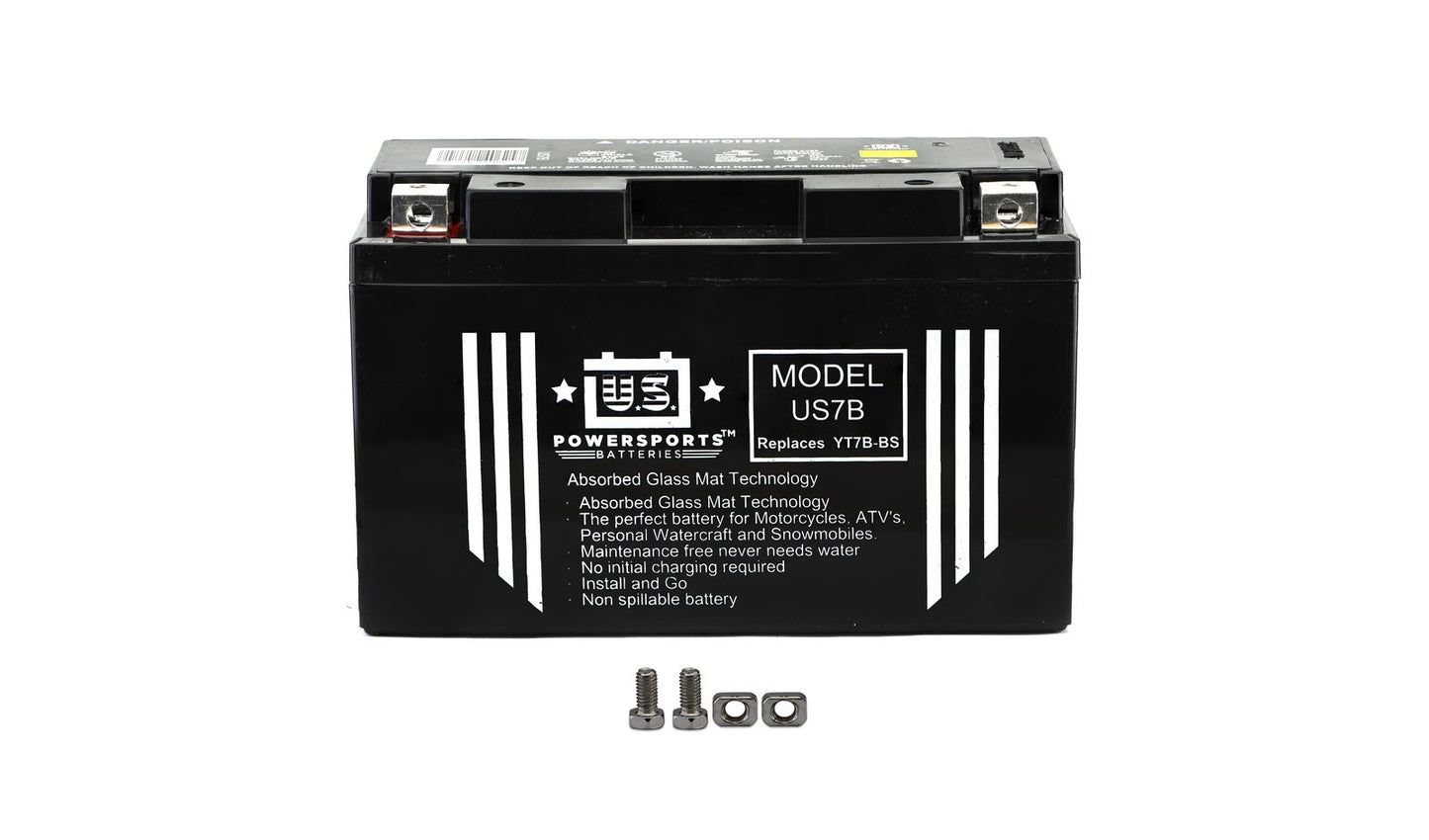 MTX Power/ US Powersports Battery XT7B-4/ US7B Sealed 12v 7.0AH CCA:90A L:151mm H:92mm W:66mm CT7B-4,CT7B-BS