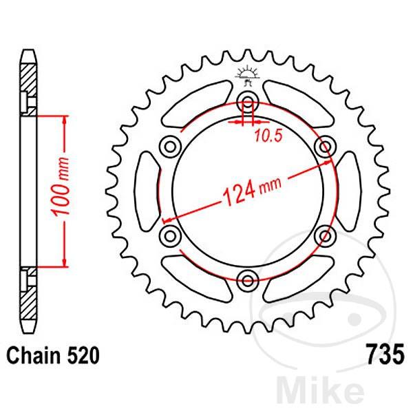 JTR735.39 REAR SPROCKET 39 TOOTH PITCH
