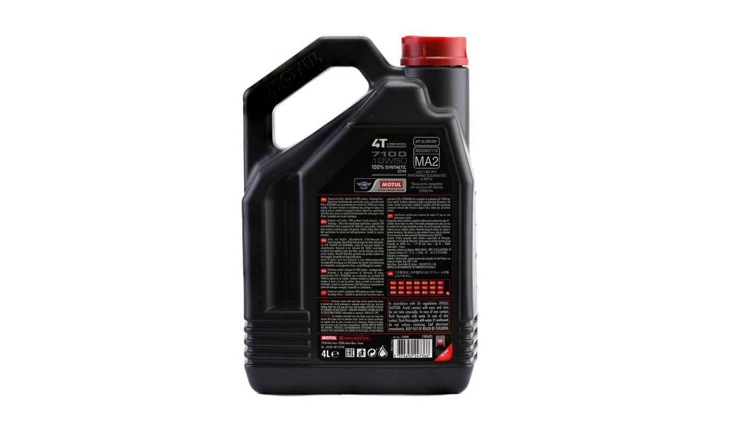 Motul 7100 10w50 4T 100% Synthetic 4 Litre