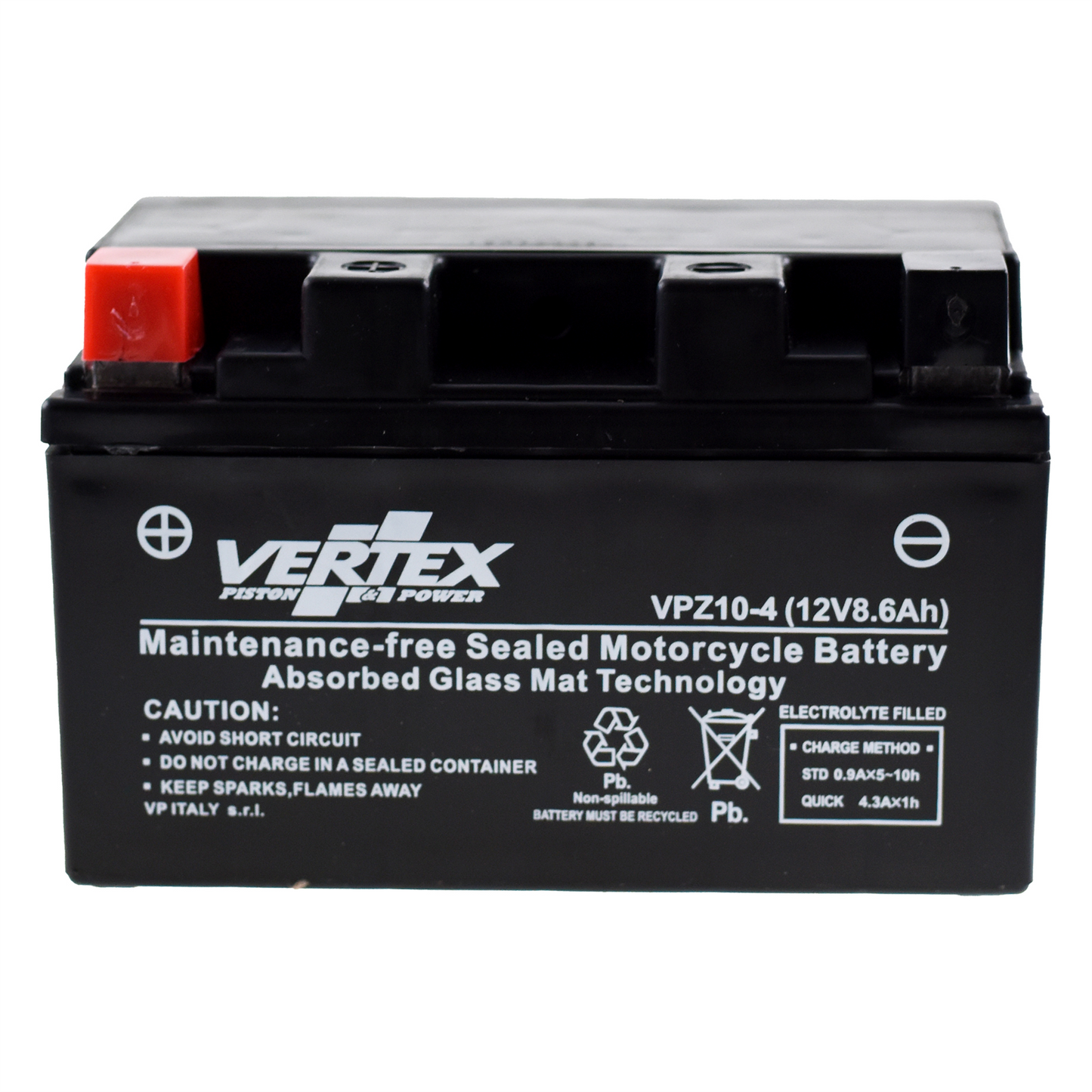 Vertex VPZ10-4 Battery replaces CTZ10-S (L:150 mm x W:86 mm x H:160 mm)