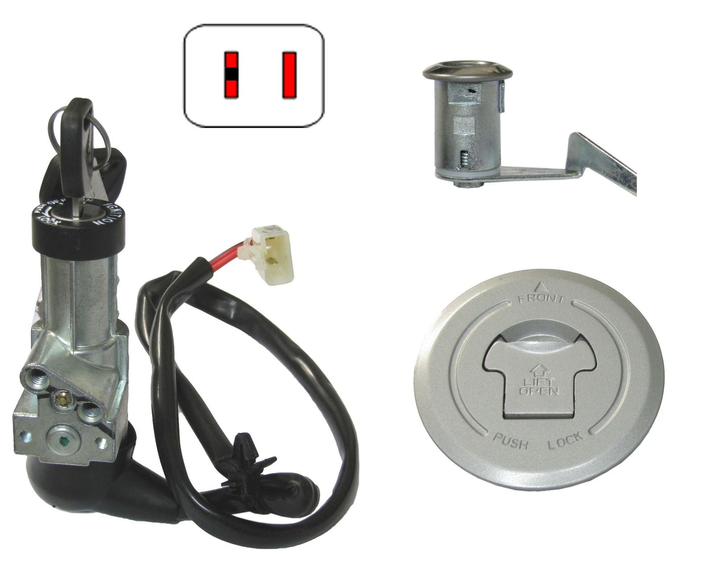 BRAND NEW HONDA CBF 125 IGNITION LOCK SET AND FUEL CAP