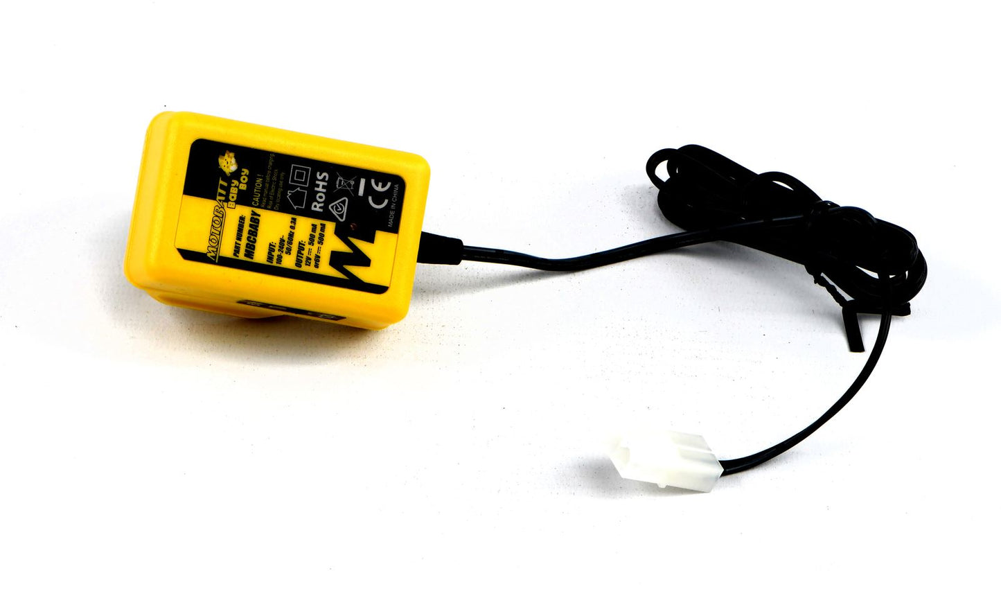 Motobatt MBBABY 6v & 12v Baby Boy Battery Charger, Auto Cut Off 500ma, Upto 20Ah Batteries
