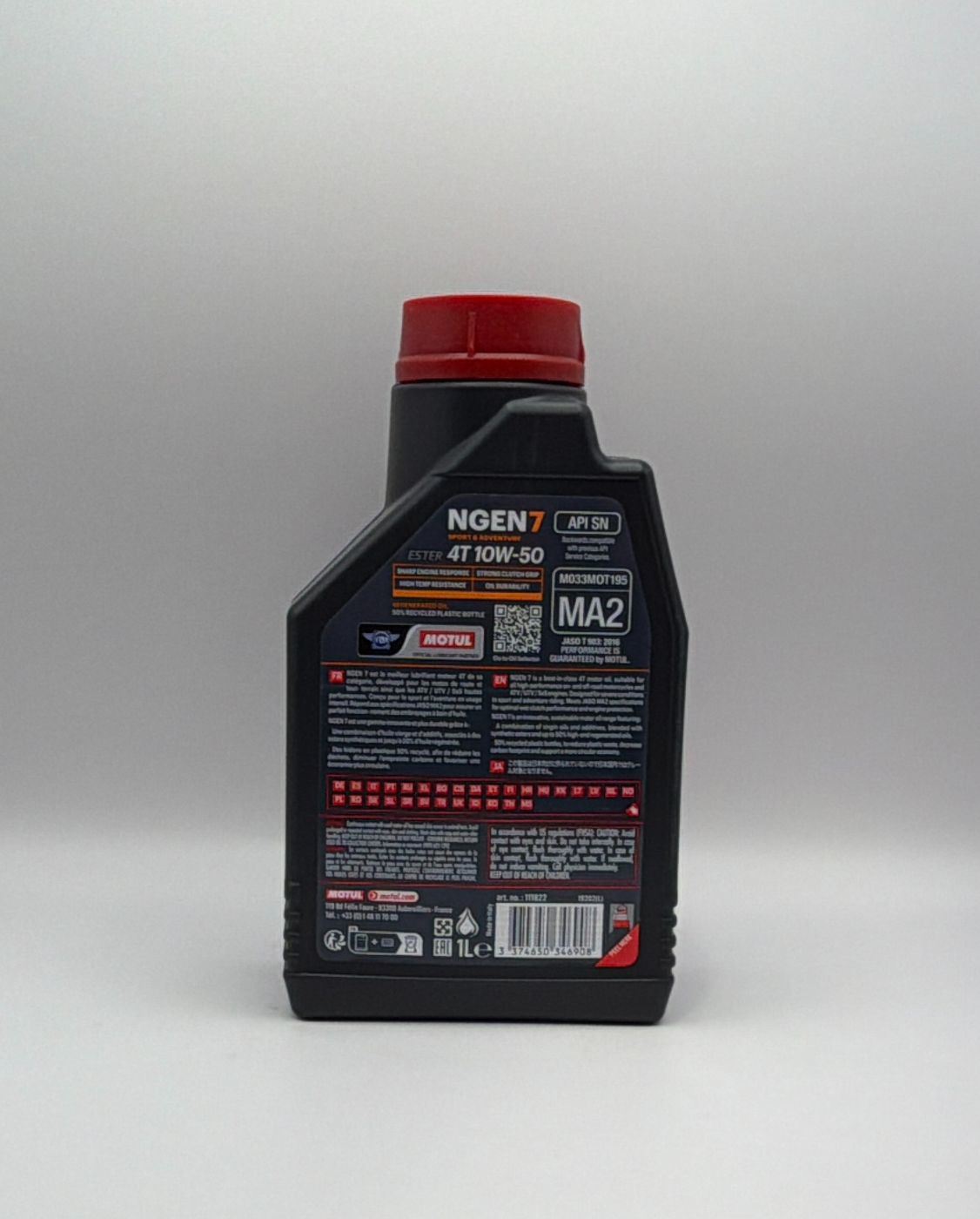 Motul NGEN 7 10w50 4T Next Generation High Performance Sustainable Ester Base Synthetic Blend (Upto 50% High Grade Regenerated Oils) API SP, JASO MA2 (2023) (12)