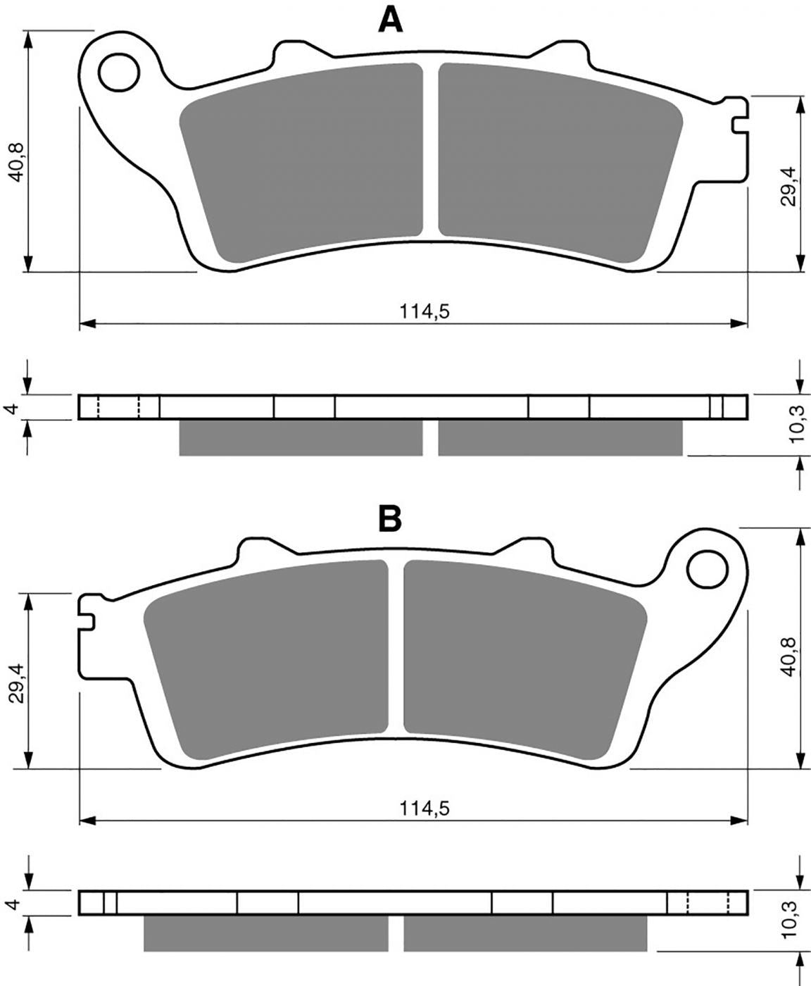 Goldfren S33-327,FA261/2 as fitted to rear on GL1800 Gold Wing Honda GL1800 2001-