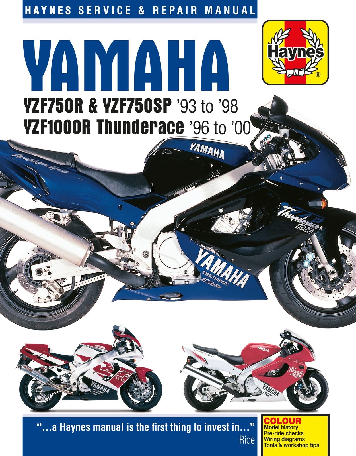 Haynes Manual YZF750R, SP 93-98, YZF1000R Thunderace 96-00