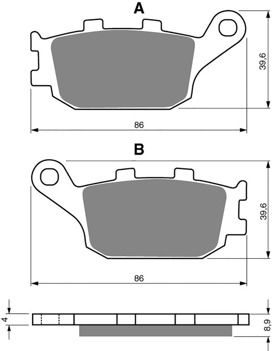 Goldfren Brake Pads S33-021, VD163, FA174, FDB754, SBS670