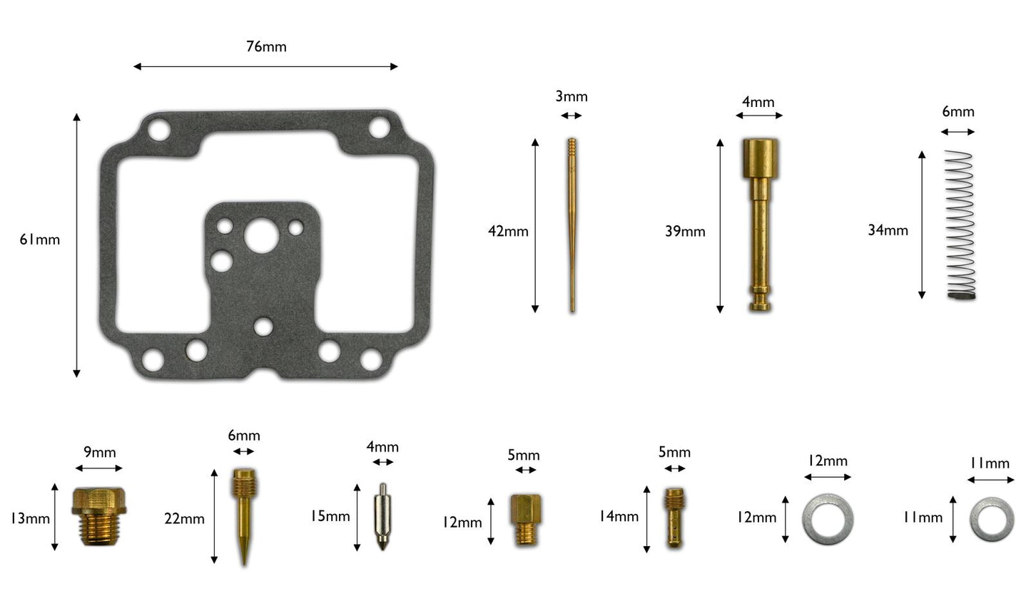 Carb Repair Kit Yamaha XS1 (650cc) 70-73, XS650 75-76