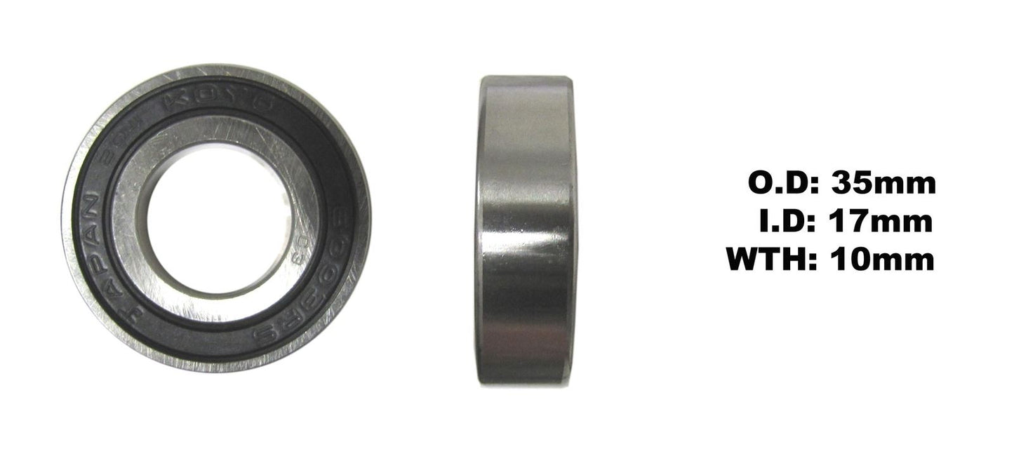 Koyo Bearing 6003-2RS-C3 (ID:17mm x OD:35mm x W:10mm