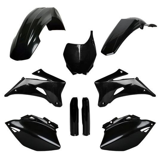 POLISPORT PLASTIC KIT + FORK GUARDS YAMAHA YZ250F 06-07, YZ450F 06-07, BLACK